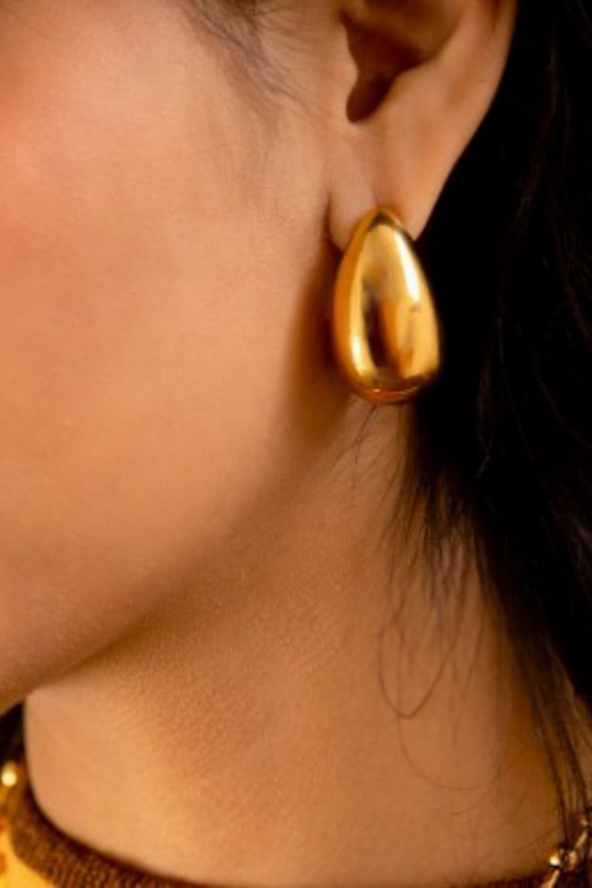 Our Aura Earrings have a hollow center which makes them lightweight. These earrings were made to shine.