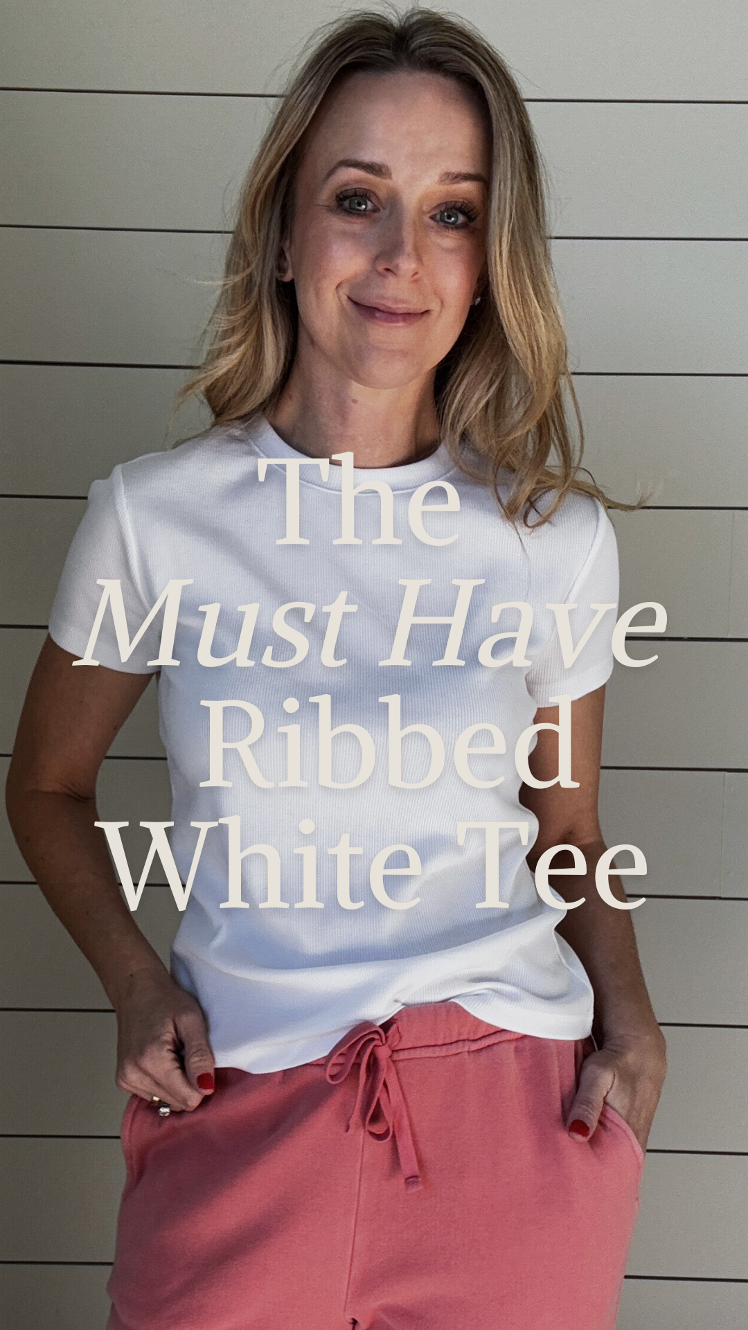 The Must Have Ribbed White Tee