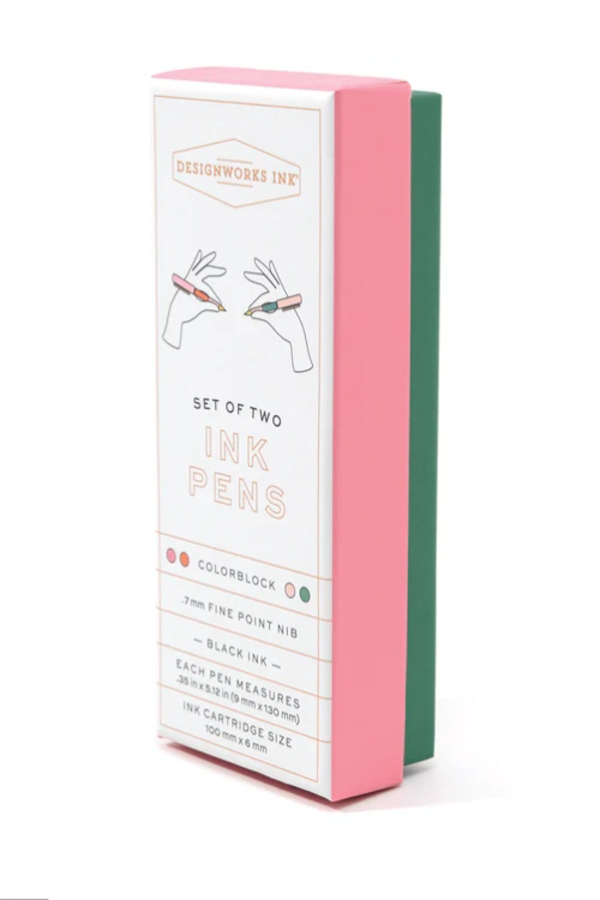 Brighten up the blah with our hot-hued writing utensils. Every set features two pens, each filled with rich black ink and decorated in vibrant, contrasting colors with a matte finish.