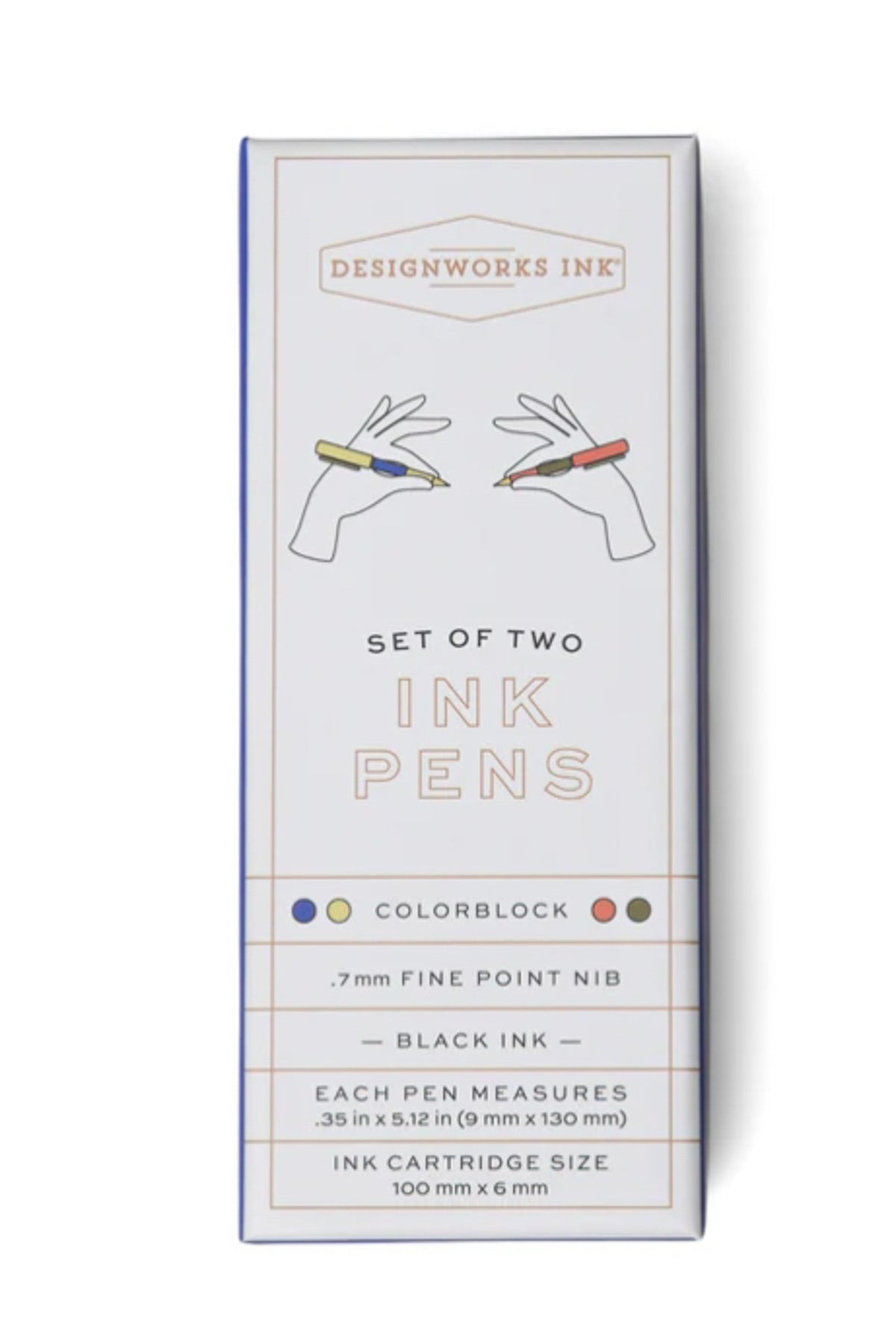 Brighten up the blah with our hot-hued writing utensils. Every set features two pens, each filled with rich black ink and decorated in vibrant, contrasting colors with a matte finish.