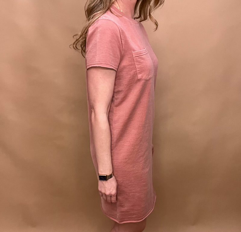 Pocket tee dress with rolled sleeves, this cutie hits above the knee. Elevate your summer wardrobe with the Coming up Roses Tee Shirt Dress. Designed with rolled sleeves and just above the knee length, this dress is the perfect blend of comfort and style. Made with high-quality fabric, you'll feel confident and chic as you go about your day.