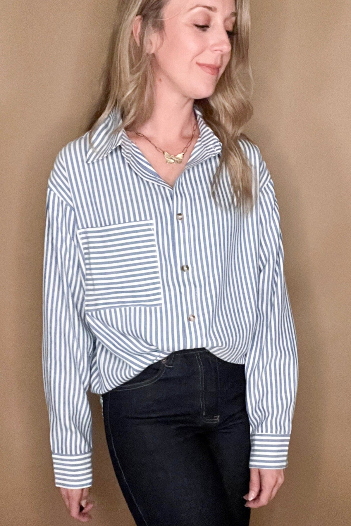 Blue Striped Classic Shirt