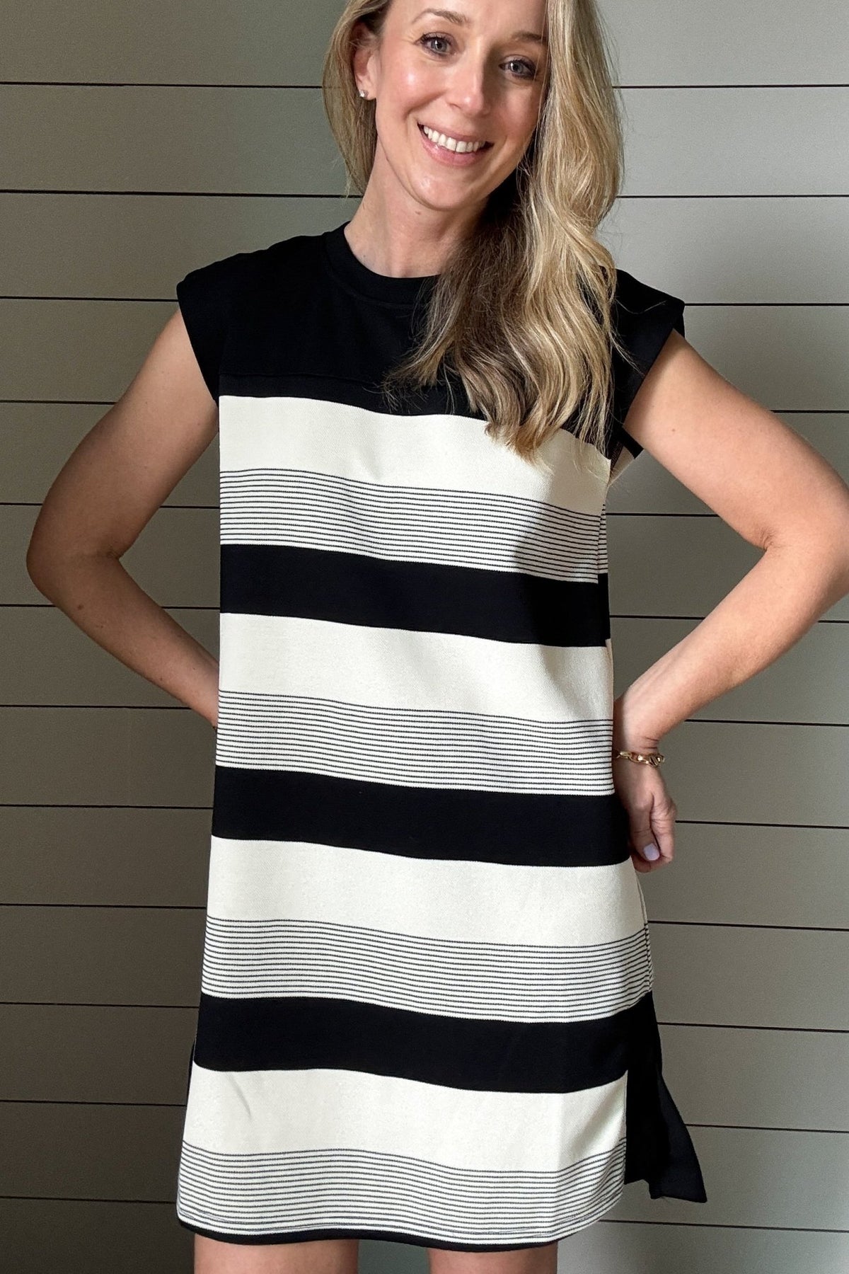 Black & Cream Preppy Dress - Cotton & Cashmere