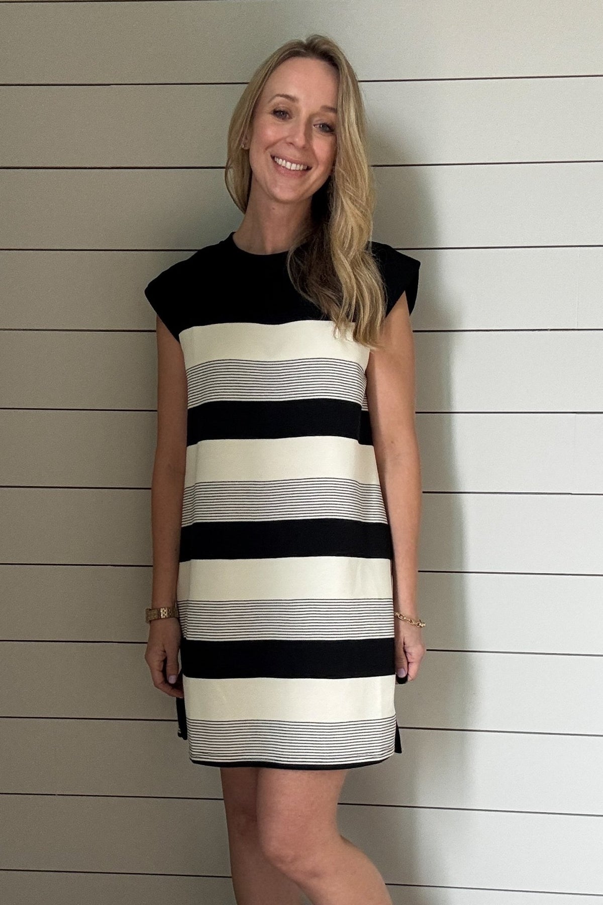 Black & Cream Preppy Dress - Cotton & Cashmere