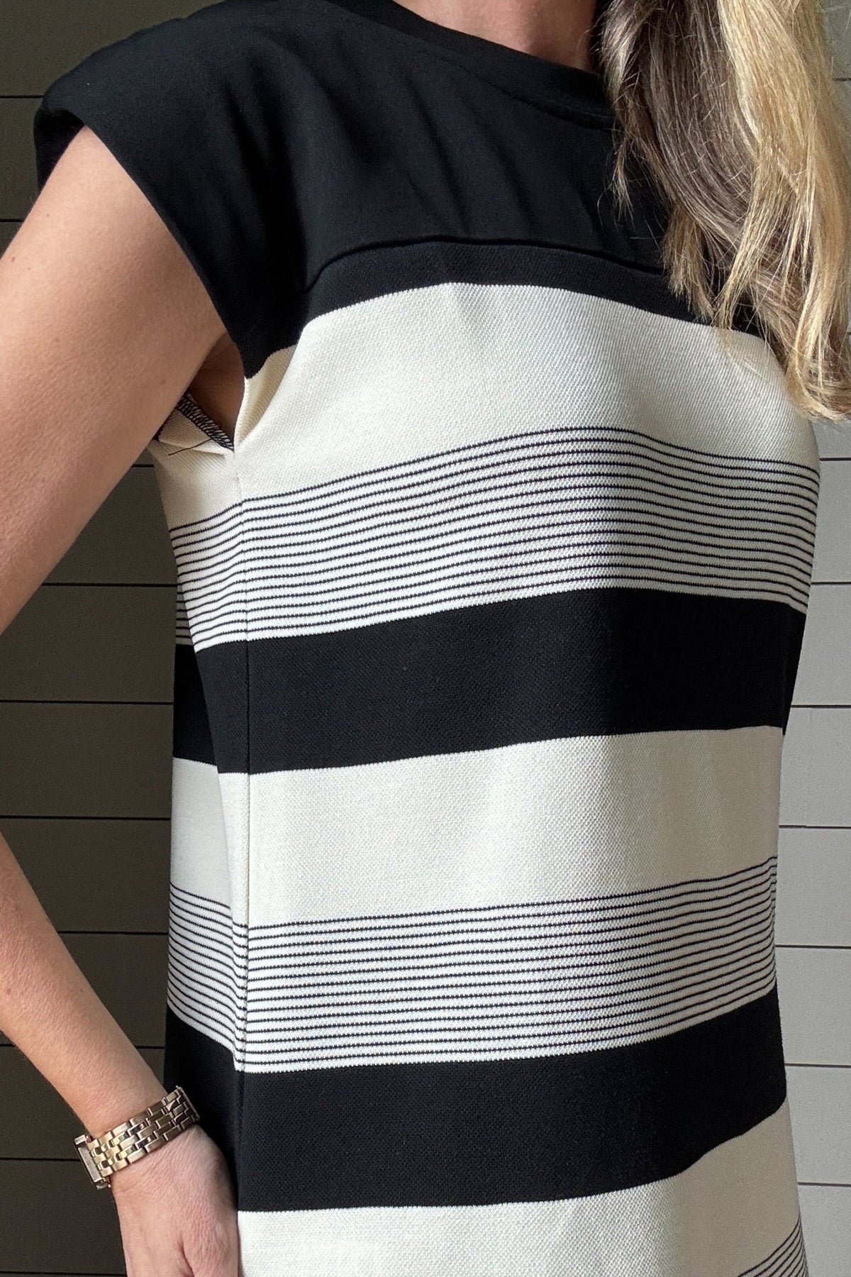 Black & Cream Preppy Dress - Cotton & Cashmere