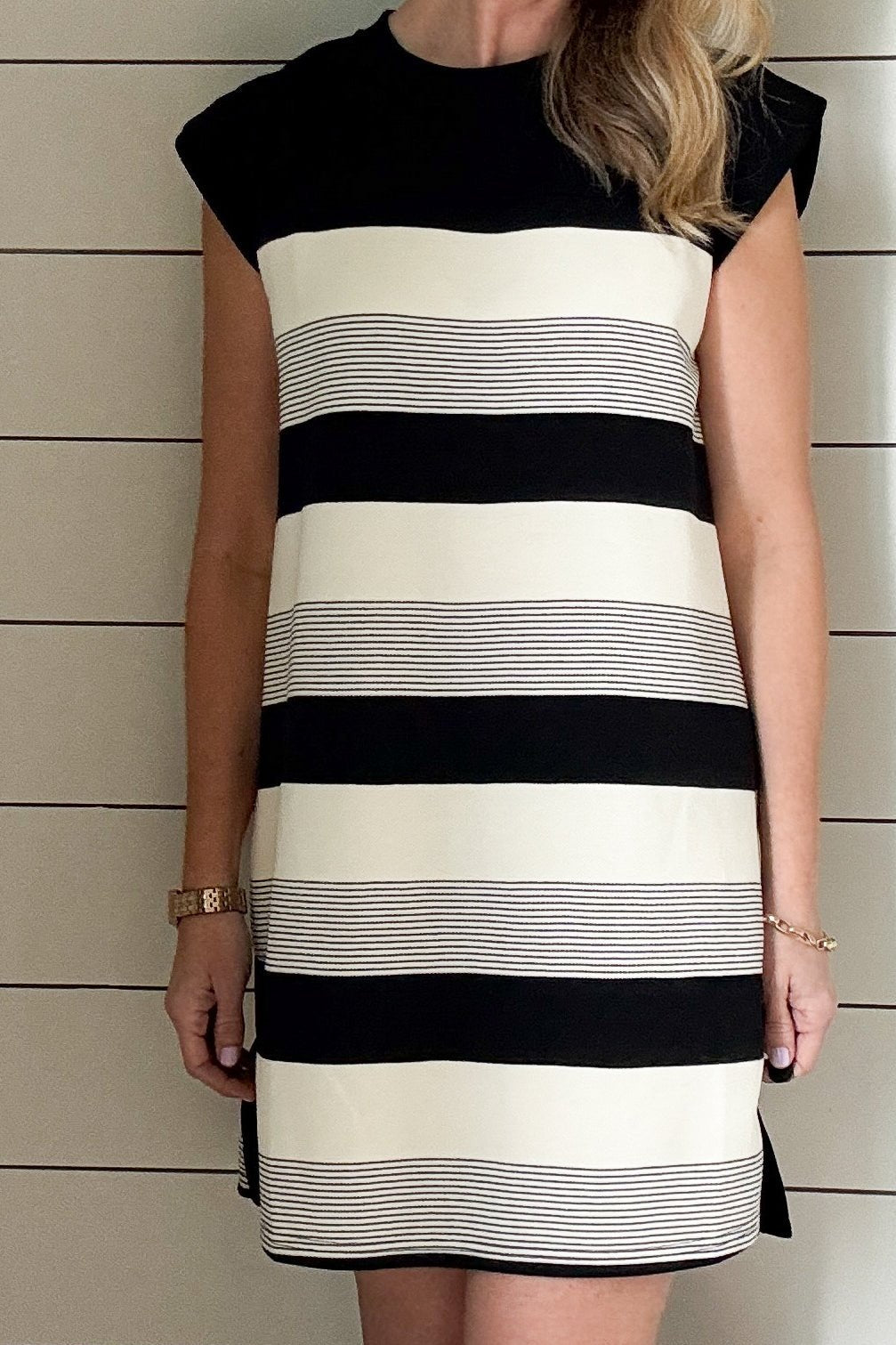 Black & Cream Preppy Dress - Cotton & Cashmere