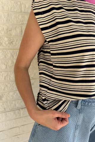 women’s striped cotton shirt, casual women’s tee, boutique clothing store near me, women’s cotton fashion, lightweight summer tops for women, women’s clothing boutique Texas, elevated everyday basics