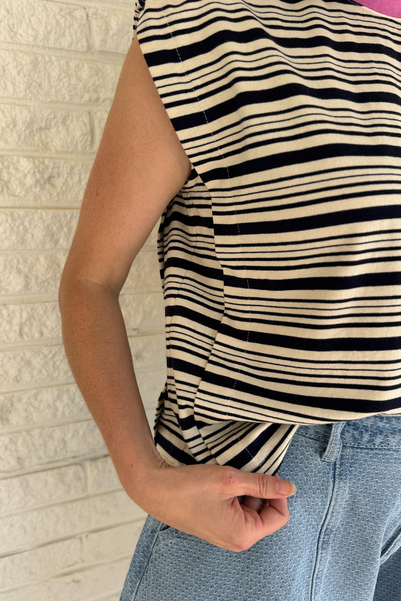 women’s striped cotton shirt, casual women’s tee, boutique clothing store near me, women’s cotton fashion, lightweight summer tops for women, women’s clothing boutique Texas, elevated everyday basics