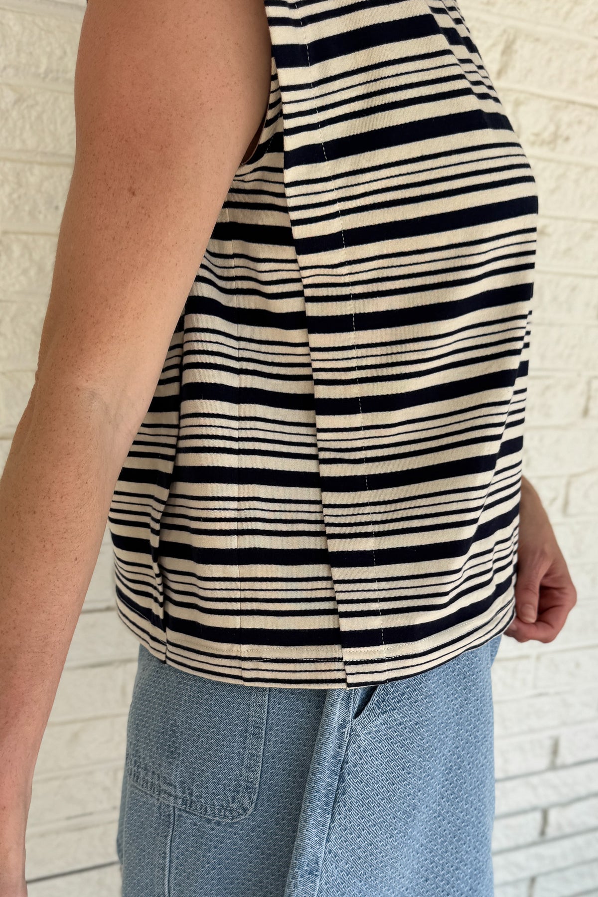 women’s striped cotton shirt, casual women’s tee, boutique clothing store near me, women’s cotton fashion, lightweight summer tops for women, women’s clothing boutique Texas, elevated everyday basics