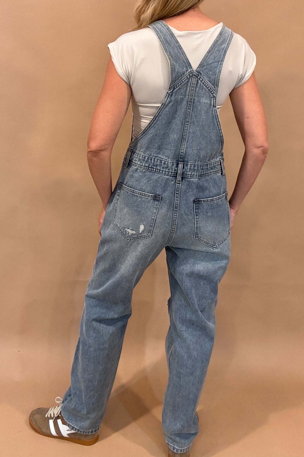 overalls with distressing, blue denim 100% cotton overalls