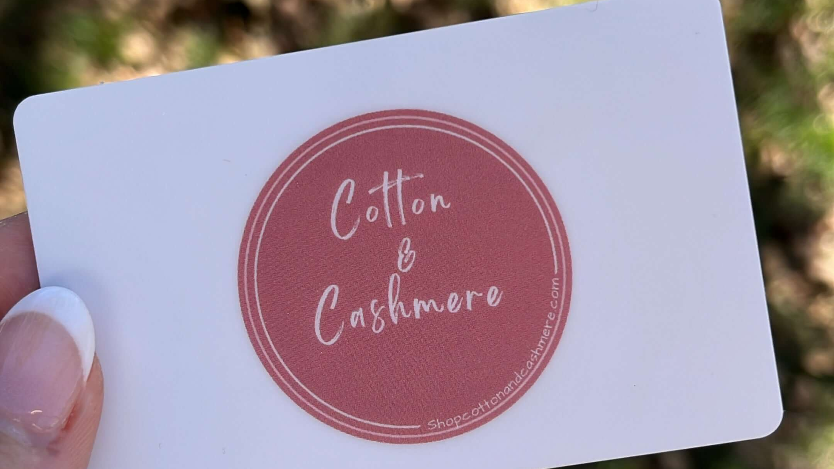 gift card Cotton and Cashmere