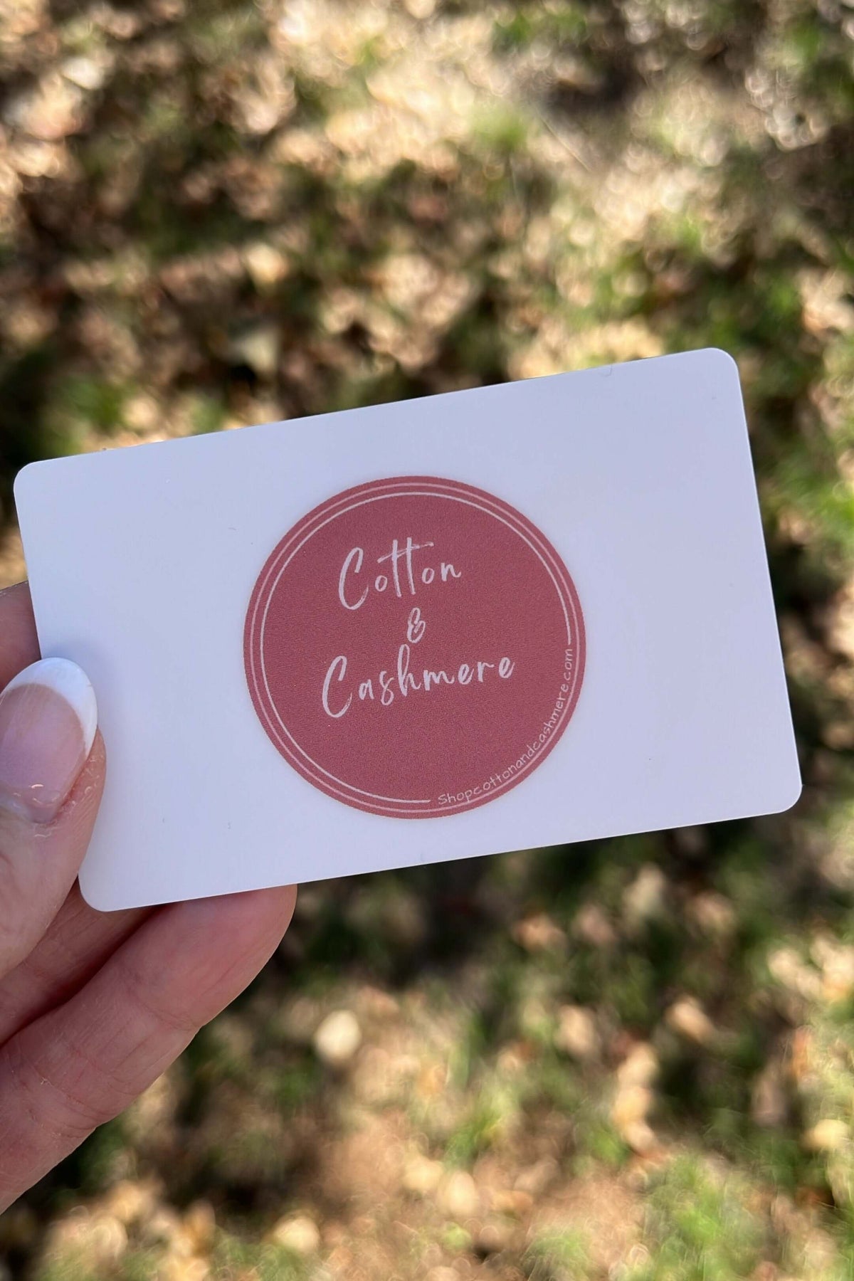 gift card from cotton and cashmere, blanco texas