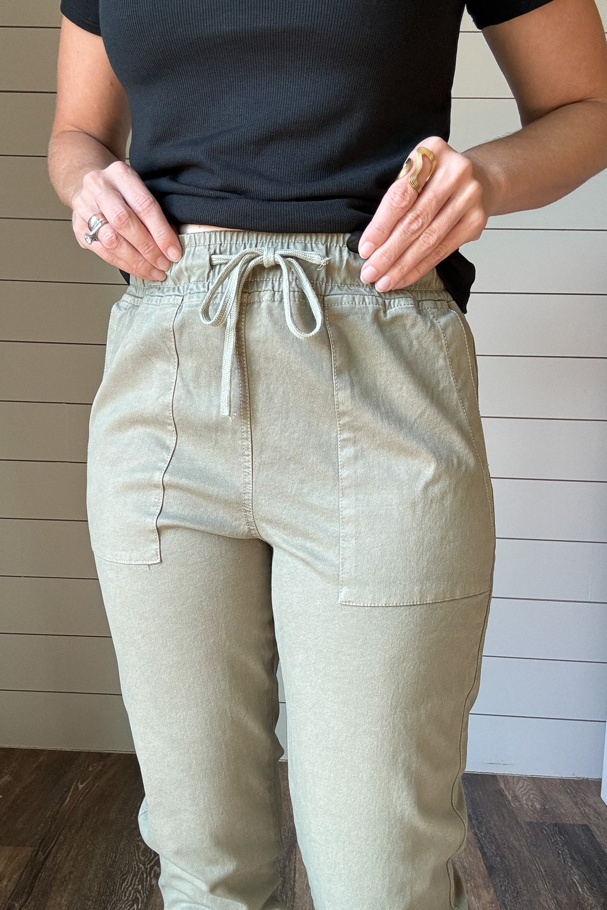 Easy comfort meets everyday style in these cotton joggers. Designed with a flattering slim fit, they feature an elastic waistband with an adjustable drawstring, large front patch pockets, and elasticized cuffs for a polished yet relaxed look. The soft cotton fabric makes them perfect for casual days, travel, or lounging in style.