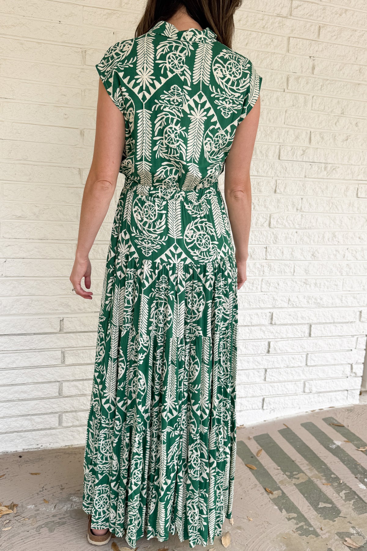 cotton dress green Into The Wild Maxi Dress Green / L