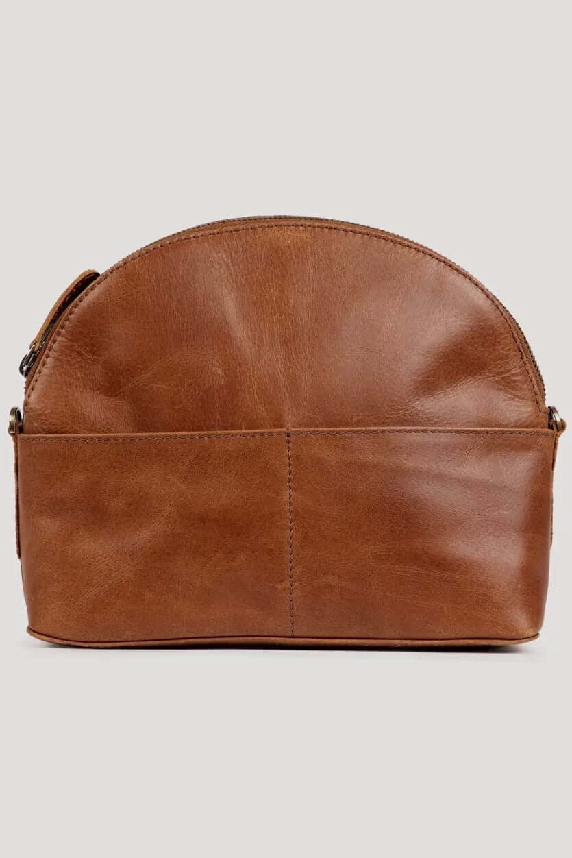 Half moon Crossbody Bag in Vintage Brown - Cotton & Cashmere