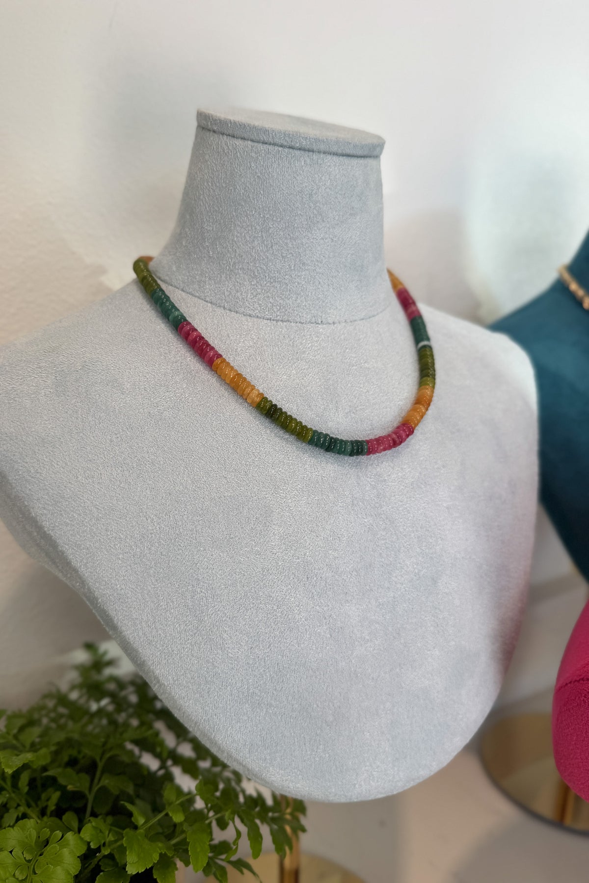 colorful beaded necklace