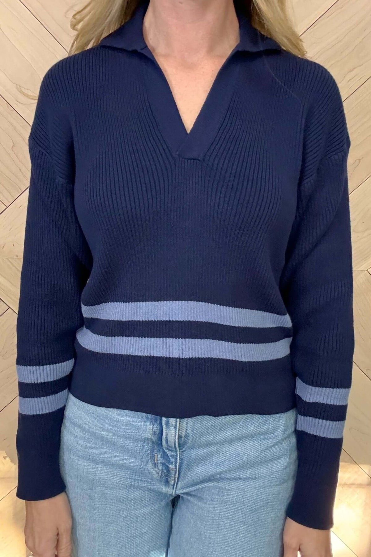 Jenna Polo Sweater, 100% Organic Cotton - Cotton & Cashmere