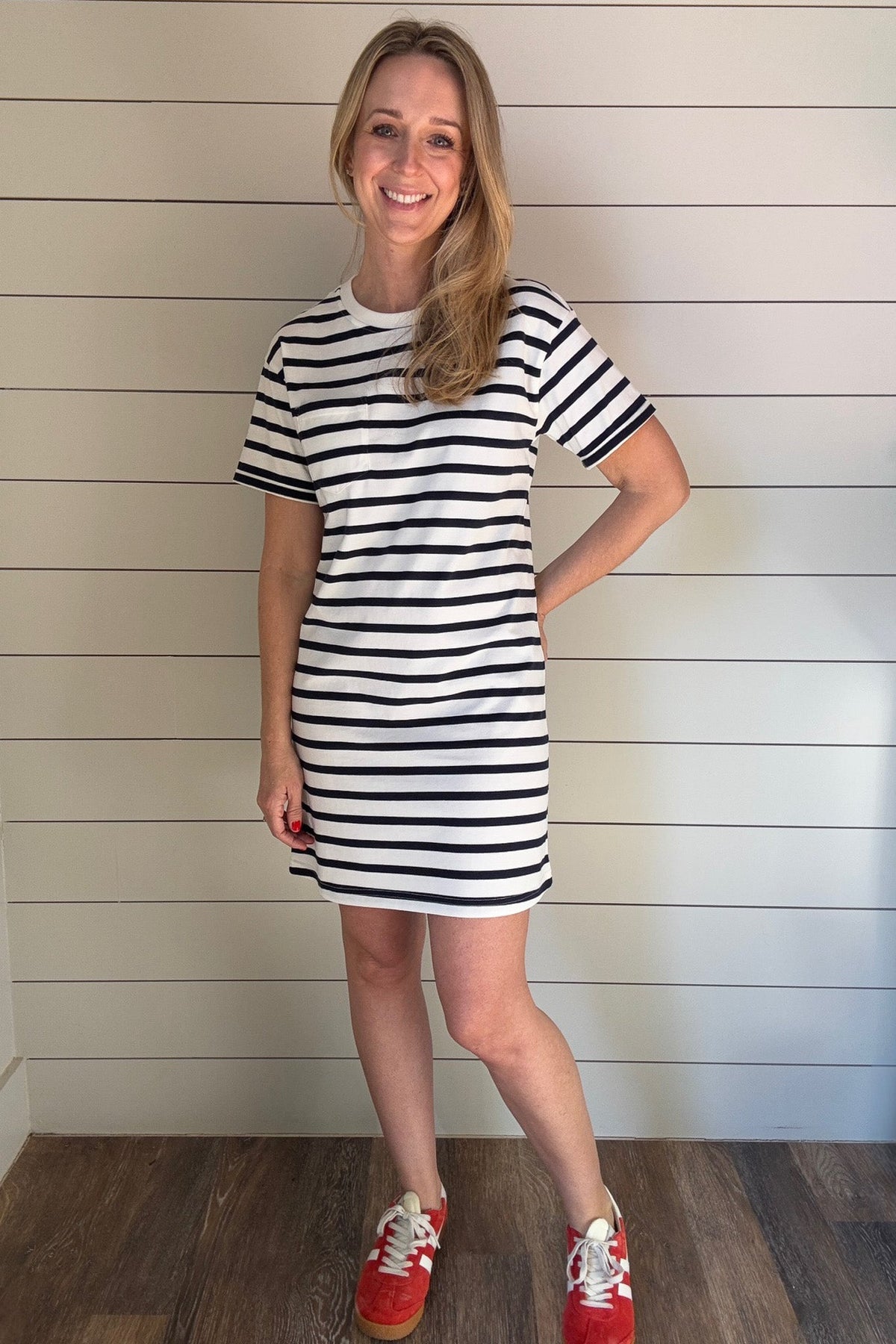 Kickback Cotton Striped Dress - Cotton & Cashmere