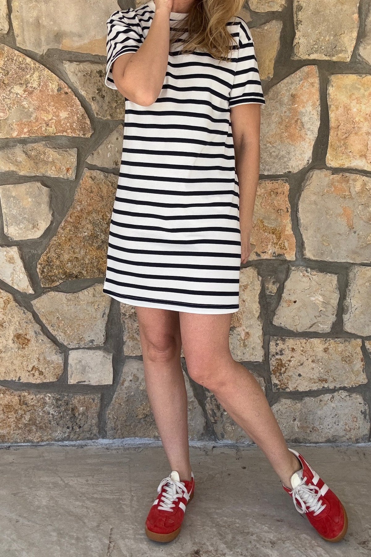 Kickback Cotton Striped Dress - Cotton & Cashmere