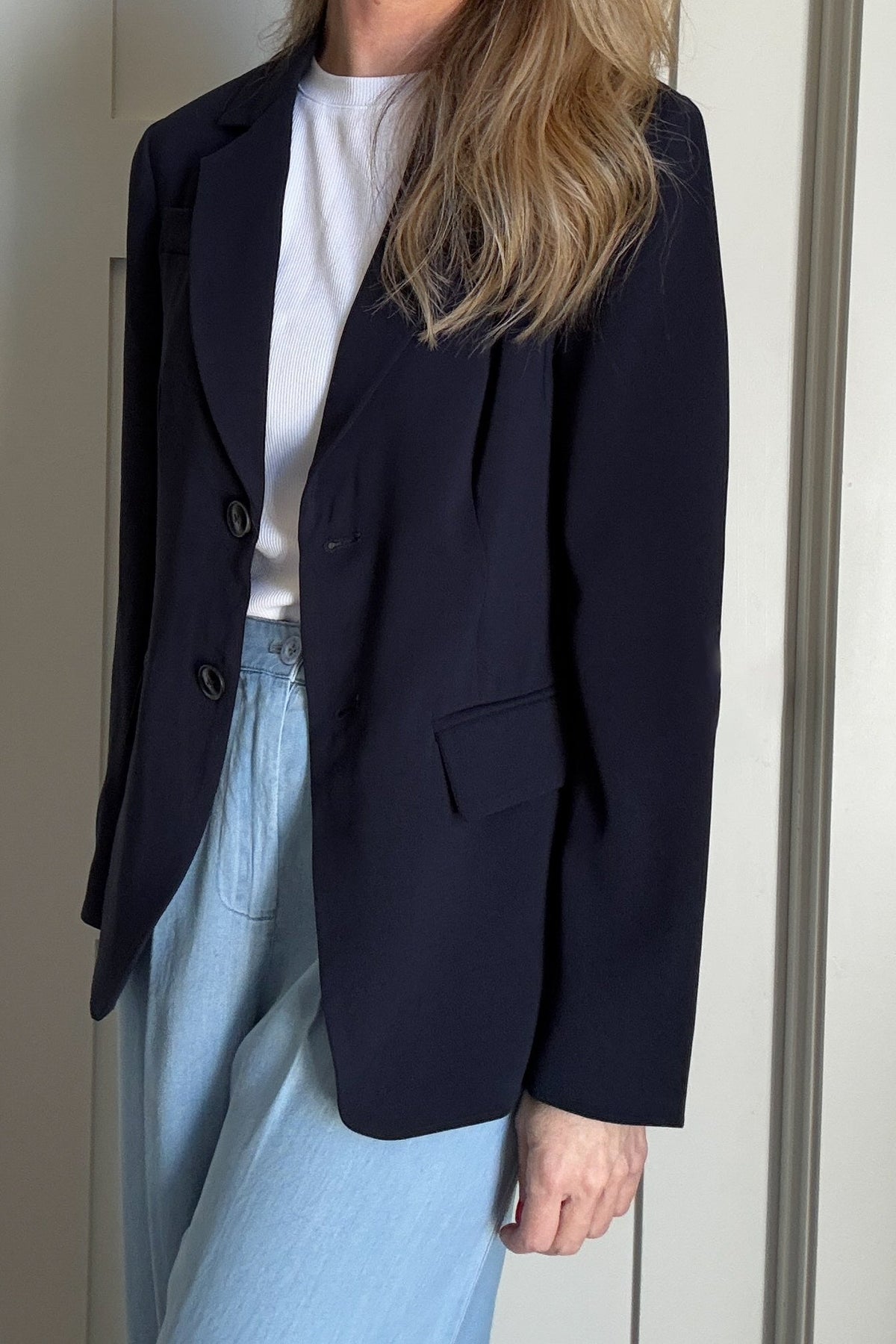 Navy Blazer - Cotton & Cashmere