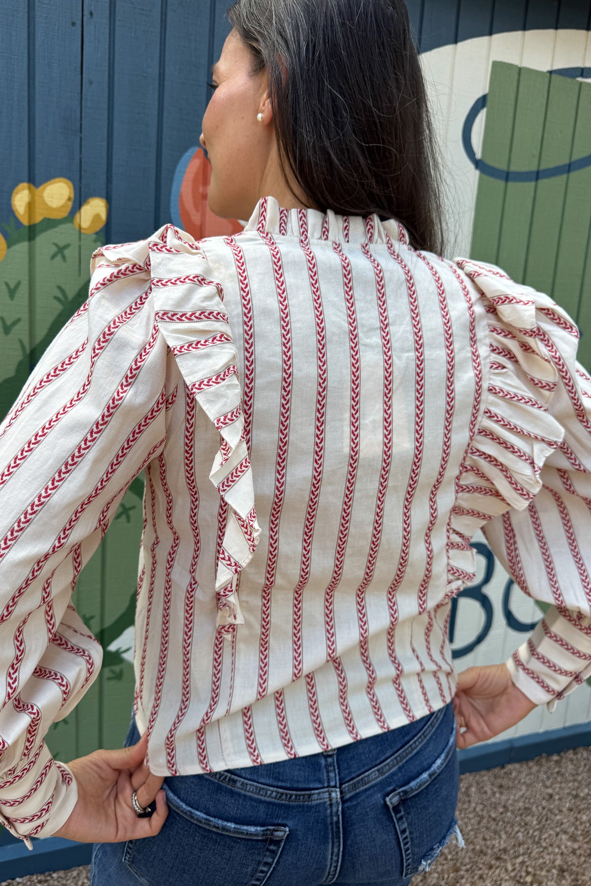 &nbsp;Ruffled (but not too ruffled) and stunning, this 100% cotton top is an effortless piece made for everyday wear on the days when you want to feel well styled. Its lightweight feel and easy silhouette make it perfect for layering or wearing solo. Designed with clean lines and breathable fabric, it’s a go-to for comfort and style.