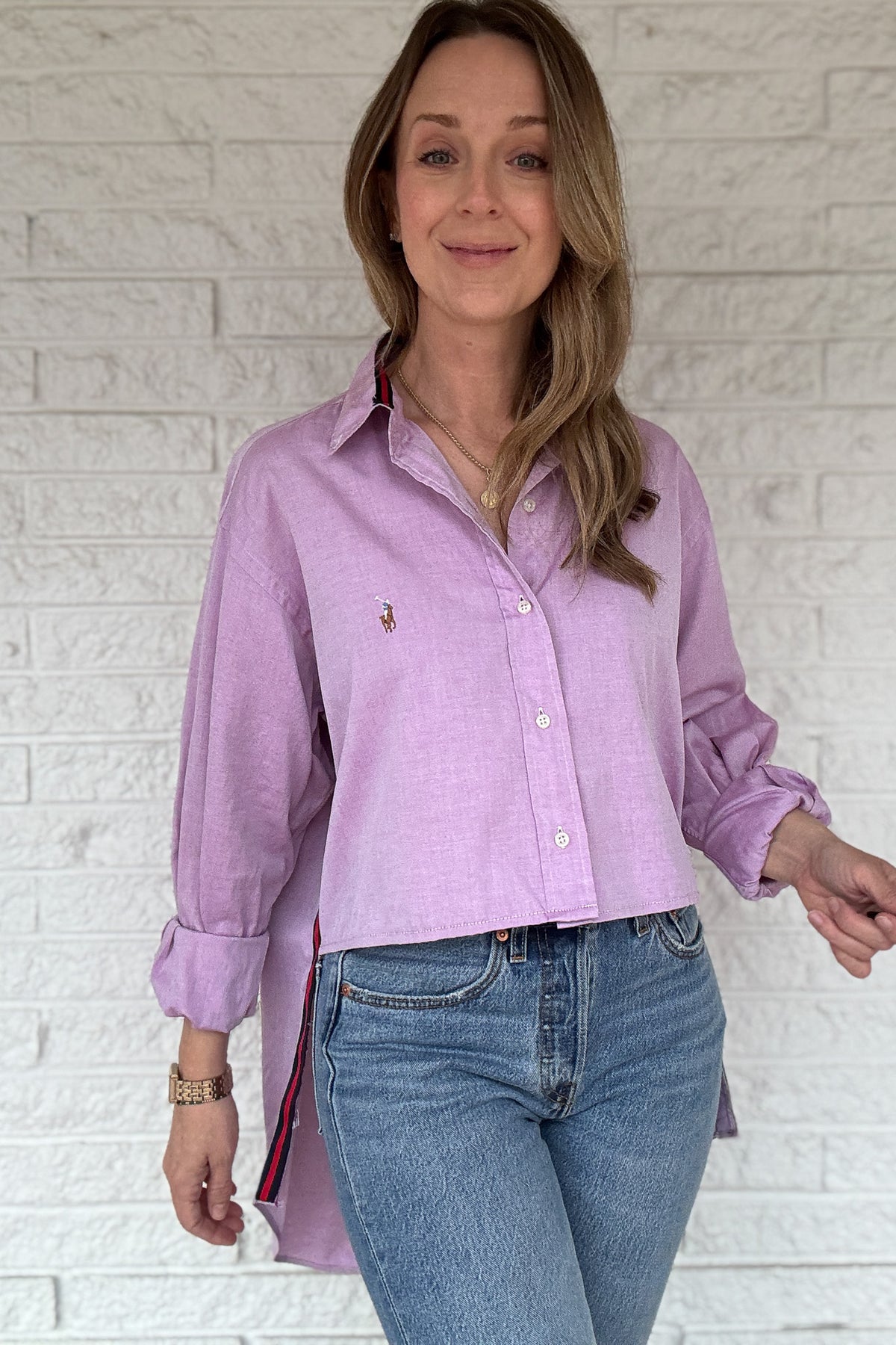 shops in blanco texas, boutique in blanco texas, quality clothing, women's fashion in blanco texas, pink ralph lauren shirt