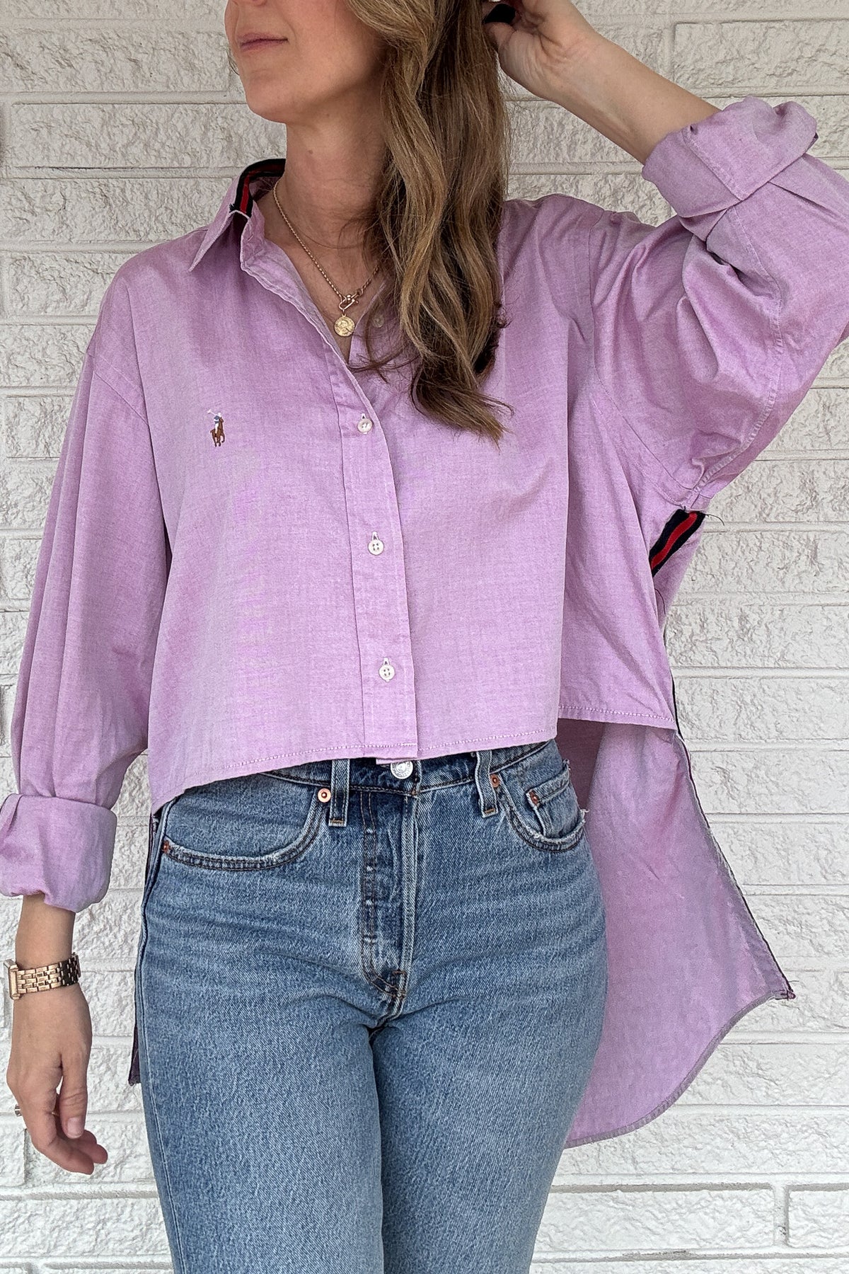 shops in blanco texas, boutique in blanco texas, quality clothing, women's fashion in blanco texas, pink ralph lauren shirt