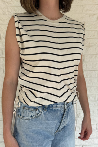 women’s cotton blend clothing, striped boutique top, elevated basics for women, comfortable women’s knit tops, Blanco Texas clothing boutique, sustainable women’s fashion inspired style, easy everyday outfits