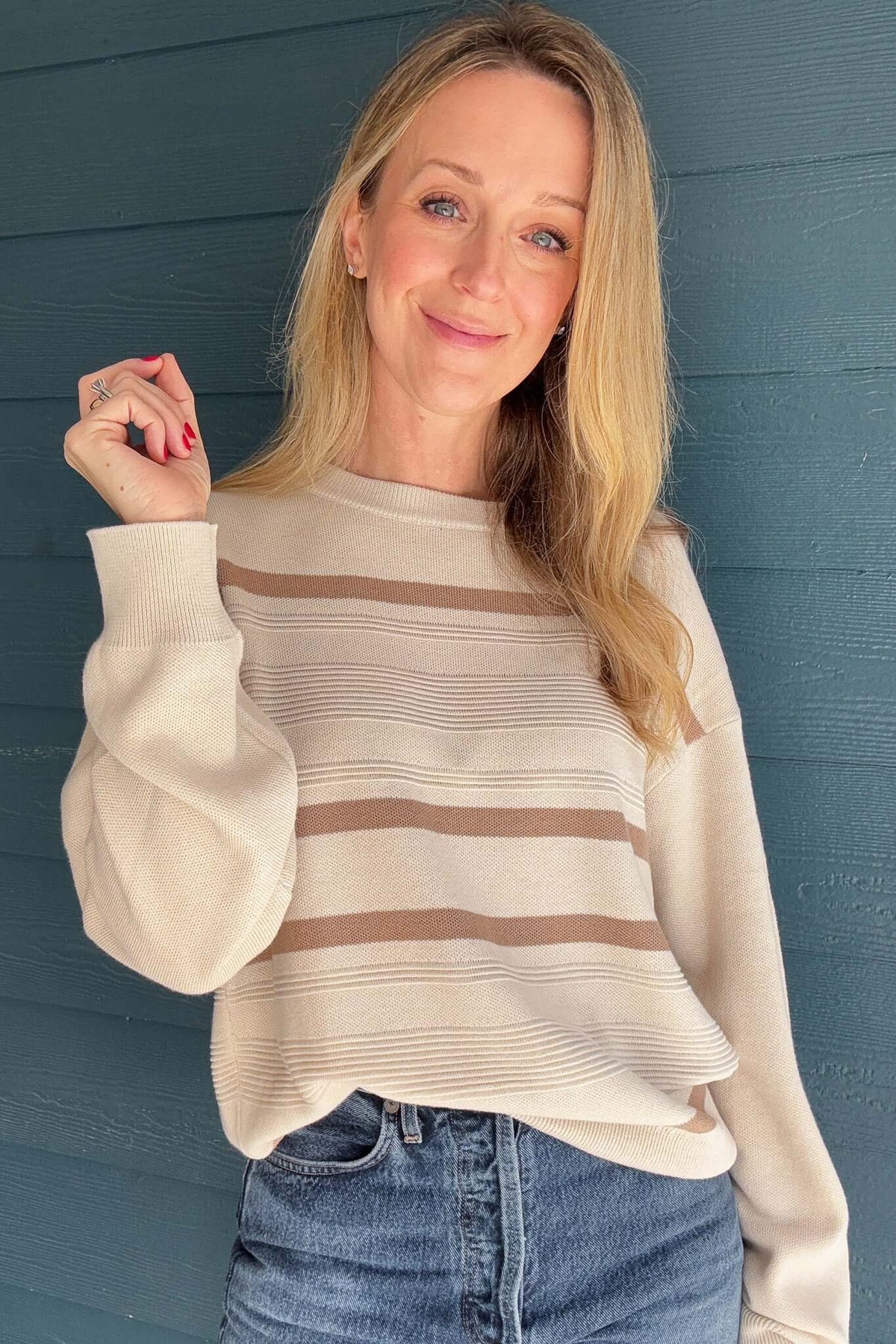 Subtle Stripe Sweater - Cotton & Cashmere