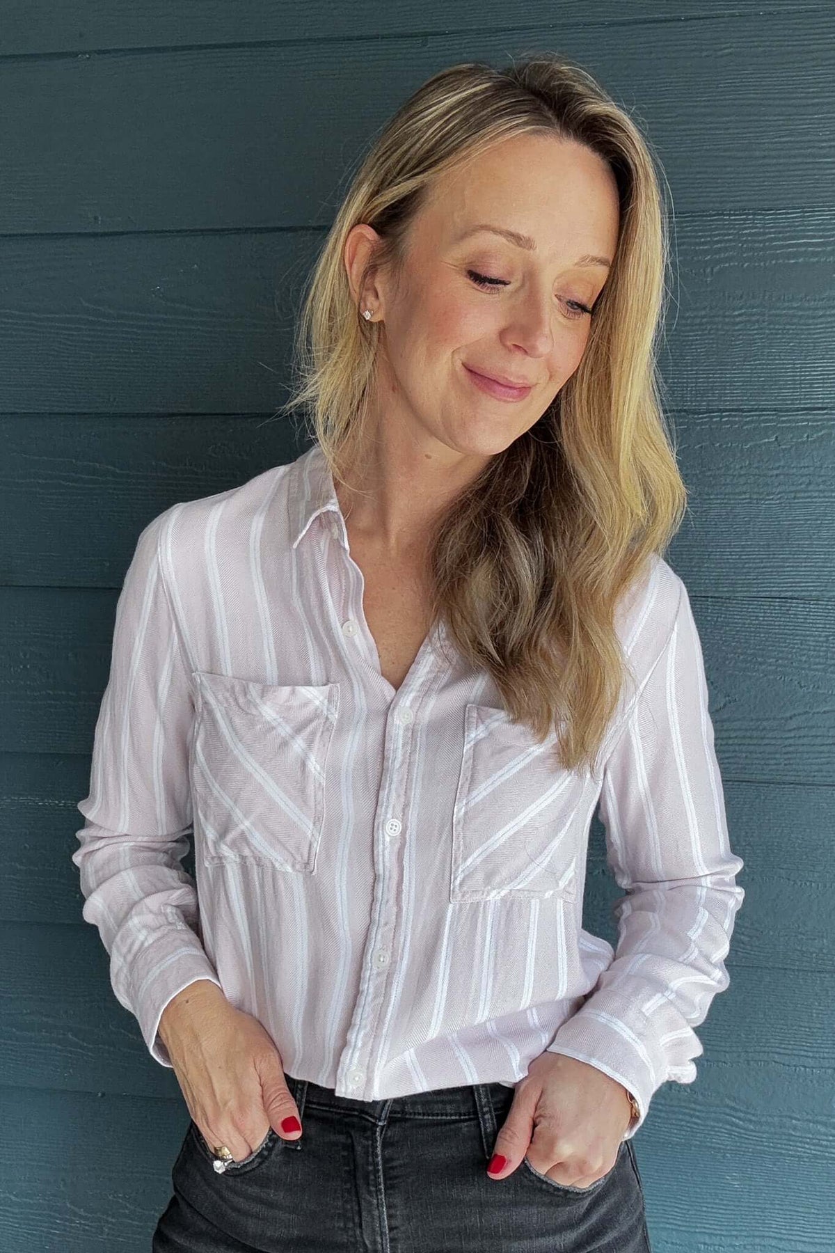 The Bestie Shirt in Blush - Cotton & Cashmere