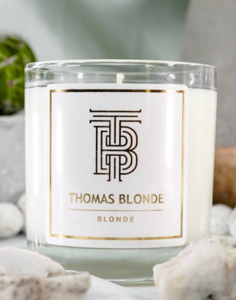 Thomas Blonde Candle, Blonde Scent - Cotton & Cashmere