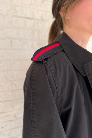 The Von Jacket by Vonvie is a one of a kind upcycled men’s jacket reworked for everyday wear. This piece blends classic structure with unique, thoughtful details for a look that feels effortless but elevated. Designed to layer easily, it features a removable fur lining for versatile wear through changing seasons. Grosgrain ribbon accents at the cuffs add a subtle pop of contrast and an unexpected design detail that sets this jacket apart. Women's fashion boutique Blanco Texas