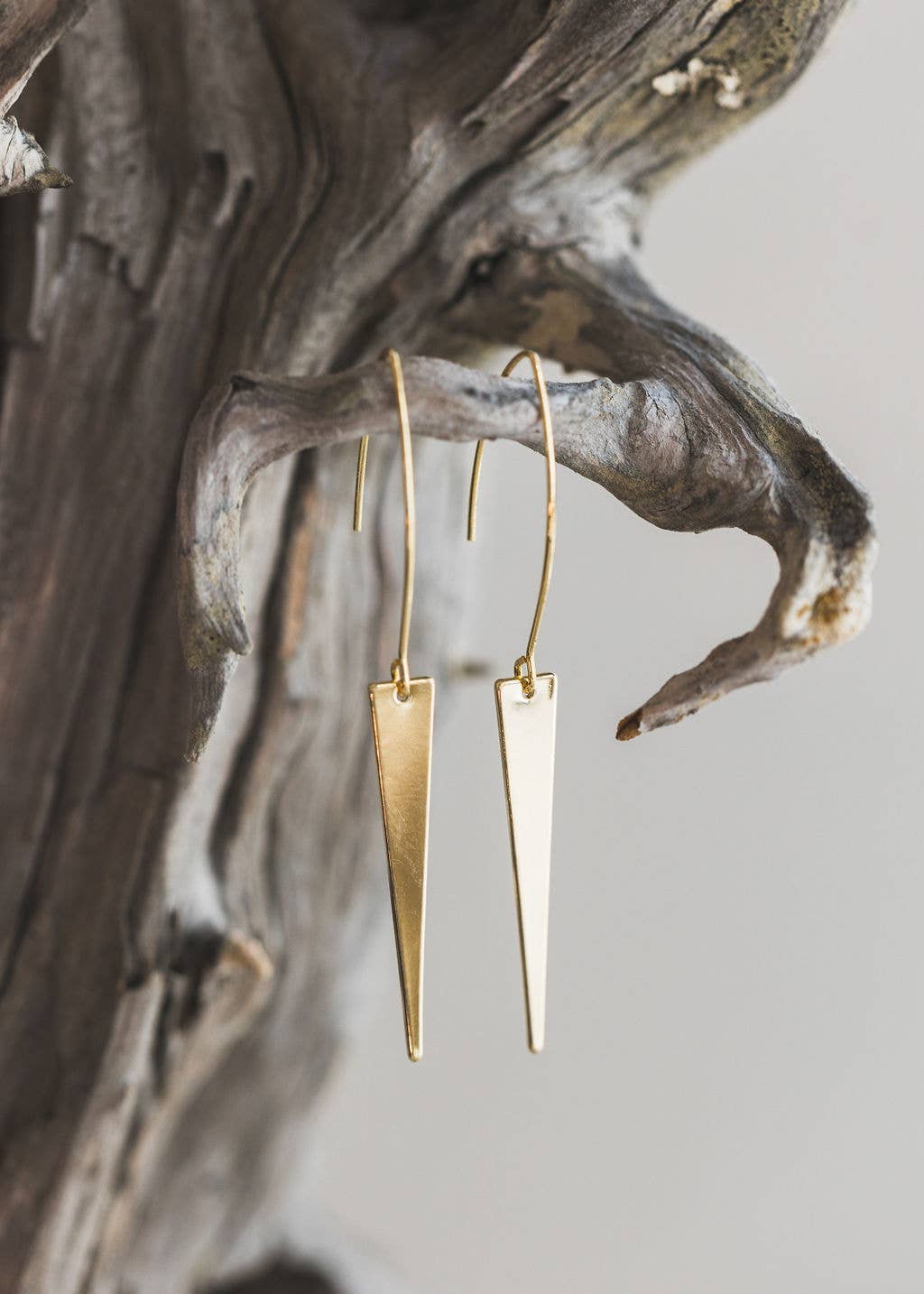 We love these edgy fun earrings, they are so lightweight and go with everything, 18K gold plated, they will be a favorite for you without a doubt!